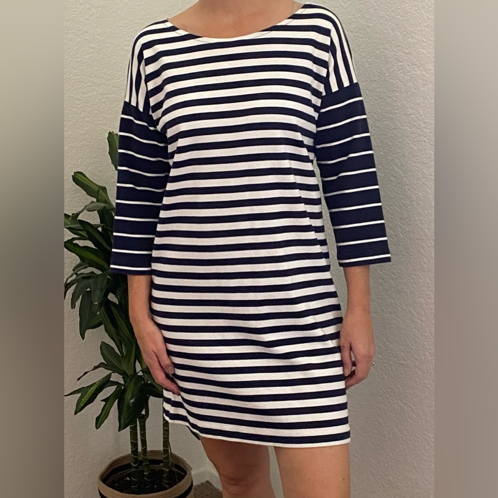 J. Crew cotton striped dress